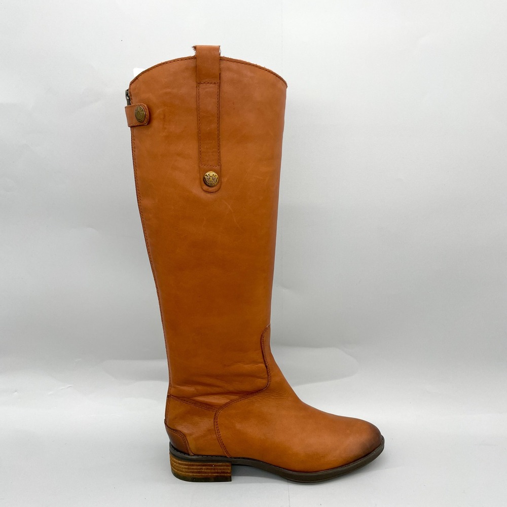 Sam‎ Edelman Penny Boots Womens 6M Cognac Leather Tall Riding Equestrian Boho